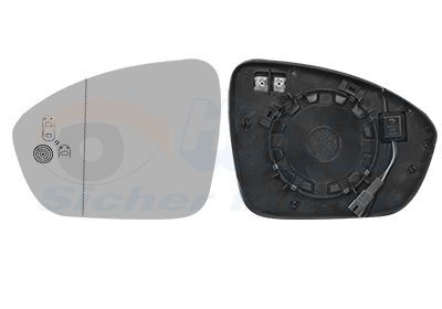 Veidrodėlio stiklas, išorinis veidrodėlis VAN WEZEL 4407835