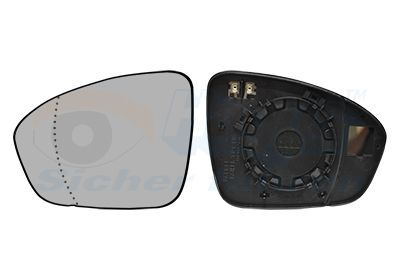 Veidrodėlio stiklas, išorinis veidrodėlis VAN WEZEL 4407837