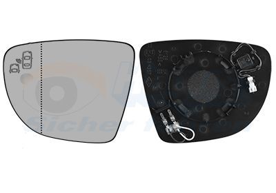 Veidrodėlio stiklas, išorinis veidrodėlis VAN WEZEL 4420835