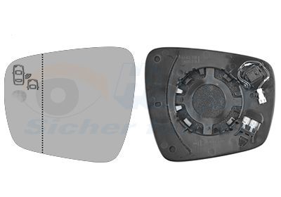 Veidrodėlio stiklas, išorinis veidrodėlis VAN WEZEL 4424835