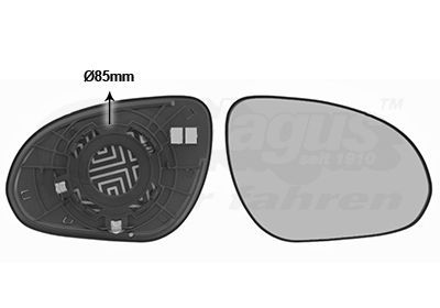 Veidrodėlio stiklas, išorinis veidrodėlis VAN WEZEL 8207832