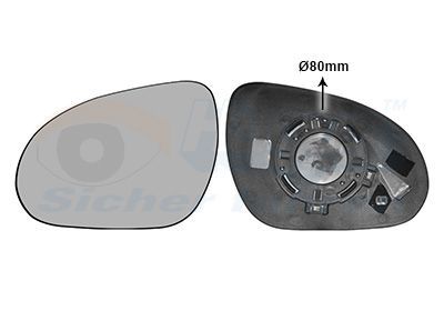 Veidrodėlio stiklas, išorinis veidrodėlis VAN WEZEL 8207833