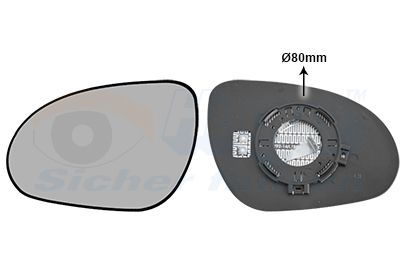 Veidrodėlio stiklas, išorinis veidrodėlis VAN WEZEL 8207835