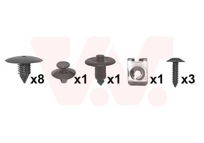 Montavimo komplektas, purvasargis VAN WEZEL 4339796