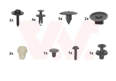 Montavimo komplektas, purvasargis VAN WEZEL 4356796