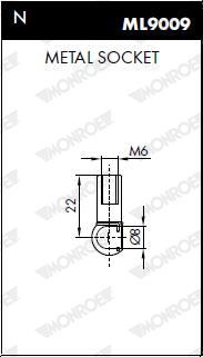 Dujinė spyruoklė, bagažinė MONROE ML5617