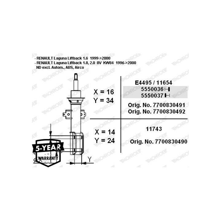 Amortizatorius MONROE 11655