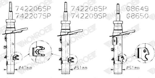 Amortizatorius MONROE G8650