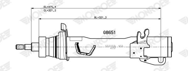 Amortizatorius MONROE G8651