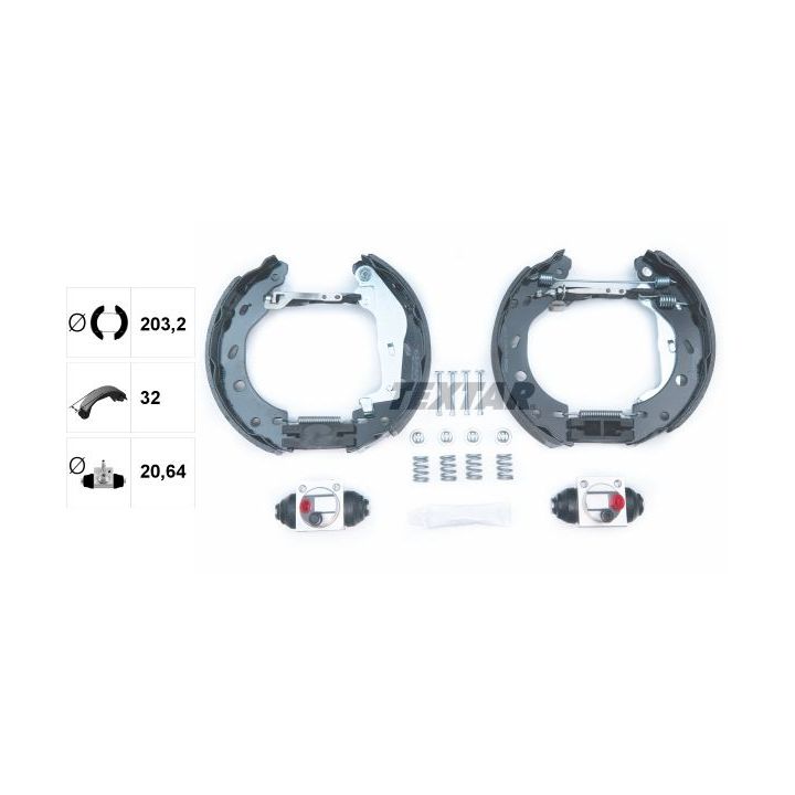 Stabdžių trinkelių komplektas TEXTAR 84057402