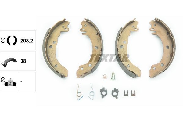 Stabdžių trinkelių komplektas TEXTAR 91042000