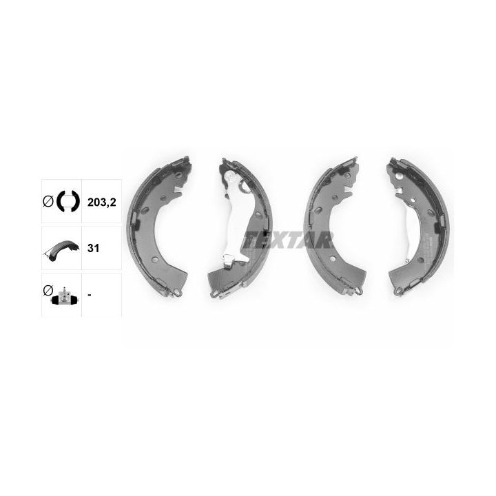 Stabdžių trinkelių komplektas TEXTAR 91063300