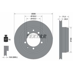 Stabdžių diskas TEXTAR 92021200