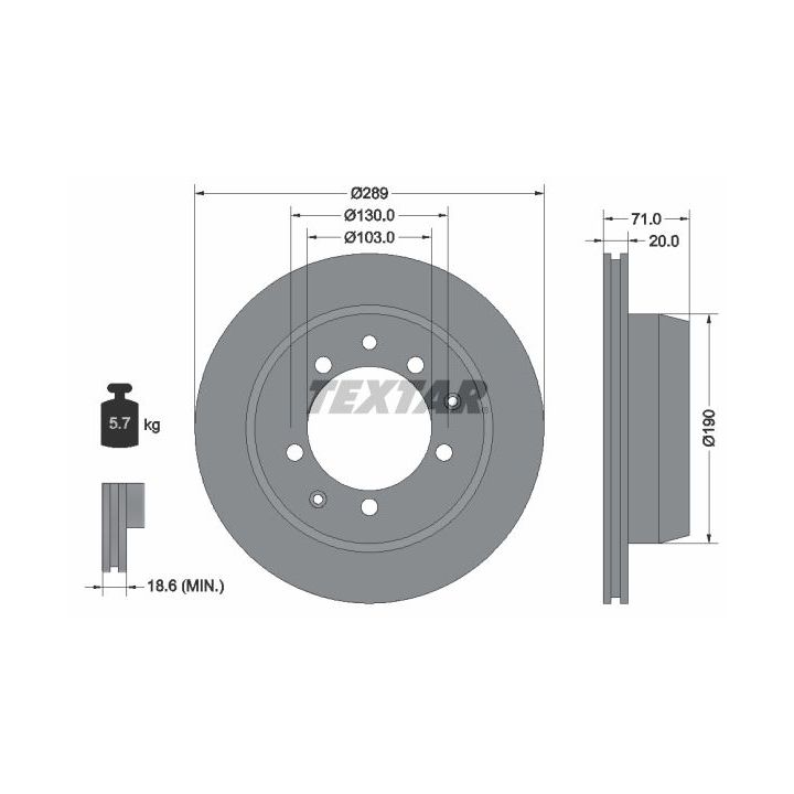 Stabdžių diskas TEXTAR 92021200