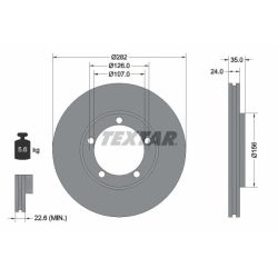 Stabdžių diskas TEXTAR 92039600