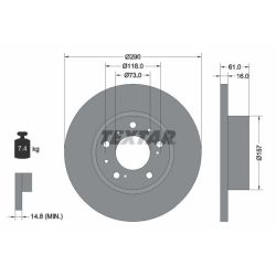 Stabdžių diskas TEXTAR 92042900