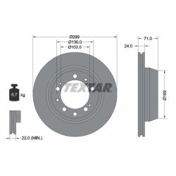 Stabdžių diskas TEXTAR 92043300