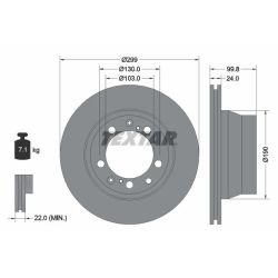 Stabdžių diskas TEXTAR 92052400