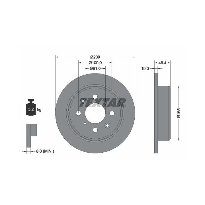 Stabdžių diskas TEXTAR 92060800