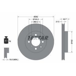 Stabdžių diskas TEXTAR 92060903