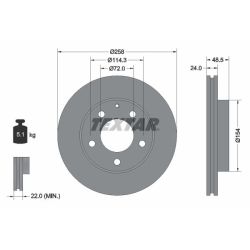 Stabdžių diskas TEXTAR 92062000