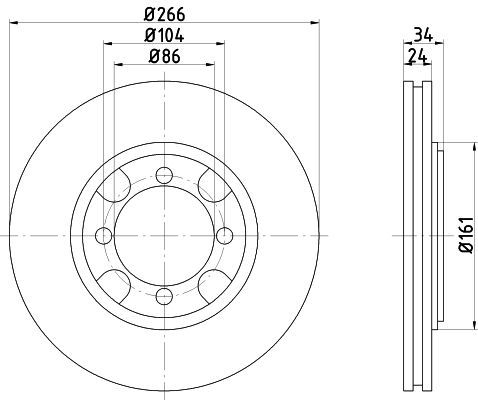 Stabdžių diskas TEXTAR 92094800
