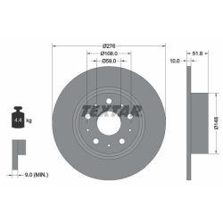 Stabdžių diskas TEXTAR 92095300