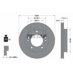 Stabdžių diskas TEXTAR 92104400