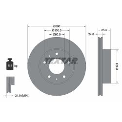 Stabdžių diskas TEXTAR 92116703