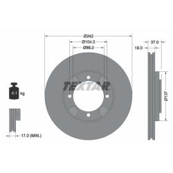 Stabdžių diskas TEXTAR 92130700