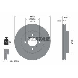 Stabdžių diskas TEXTAR 92135000