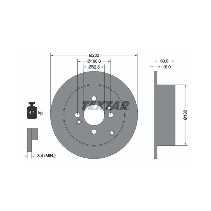 Stabdžių diskas TEXTAR 92161303