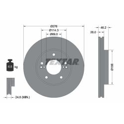 Stabdžių diskas TEXTAR 92173203