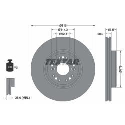 Stabdžių diskas TEXTAR 92173803