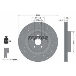 Stabdžių diskas TEXTAR 92199703