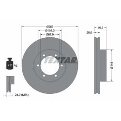 Stabdžių diskas TEXTAR 92226400