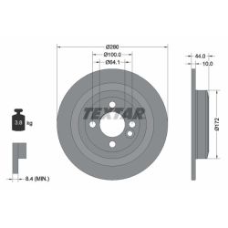 Stabdžių diskas TEXTAR 92234003