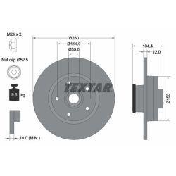 Stabdžių diskas TEXTAR 92268903