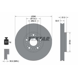 Stabdžių diskas TEXTAR 92271303