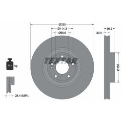 Stabdžių diskas TEXTAR 92273603