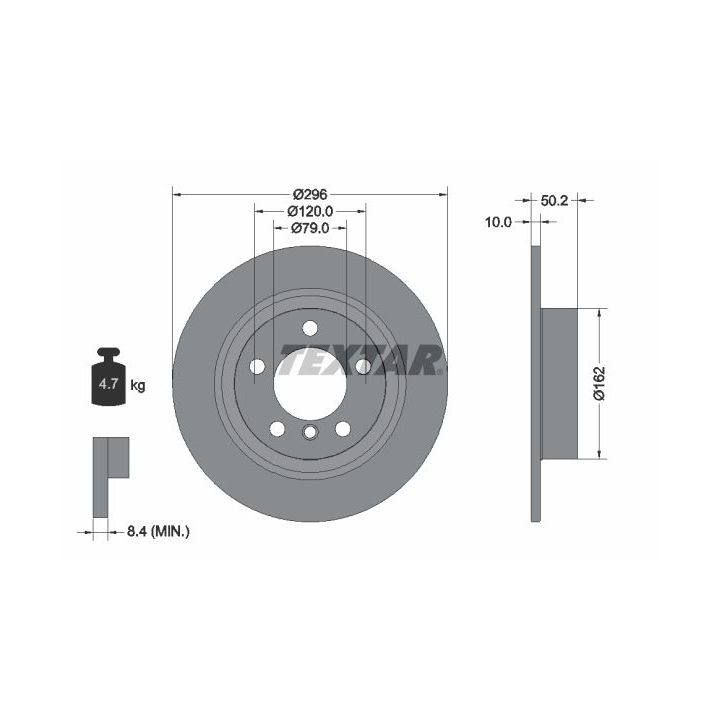 Stabdžių diskas TEXTAR 92294003