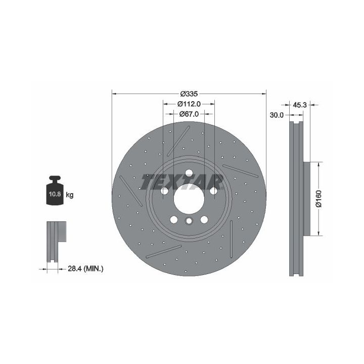 Stabdžių diskas TEXTAR 92317105