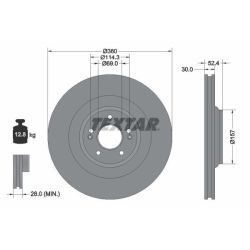 Stabdžių diskas TEXTAR 92346905