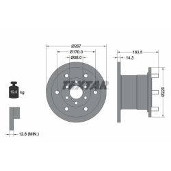 Stabdžių diskas TEXTAR 93084400