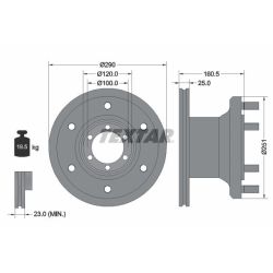 Stabdžių diskas TEXTAR 93084500