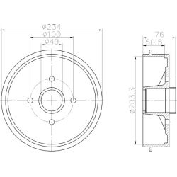 Stabdžių būgnas TEXTAR 94013600