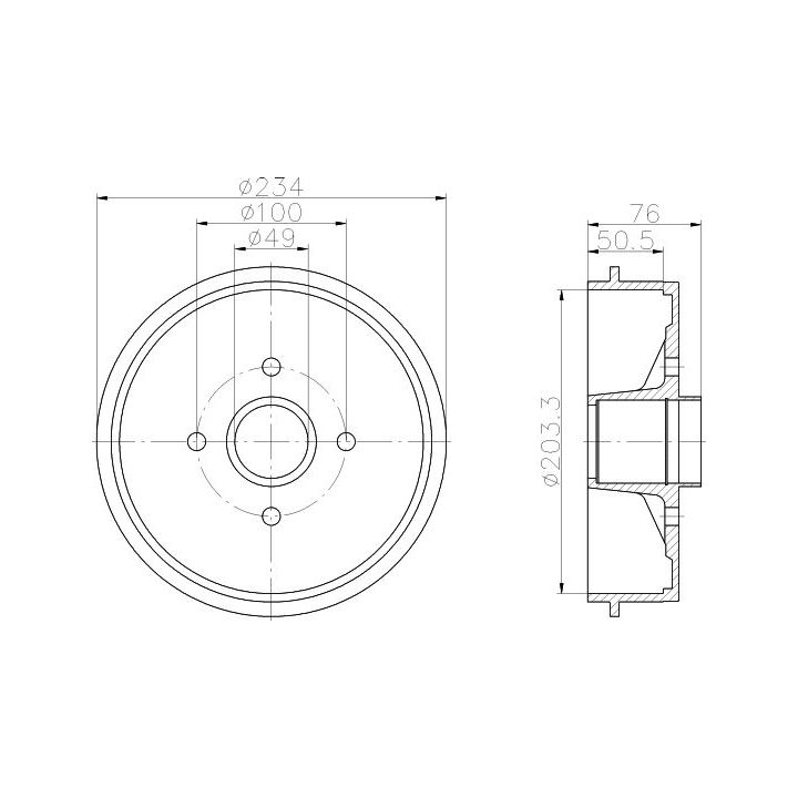 Stabdžių būgnas TEXTAR 94013600