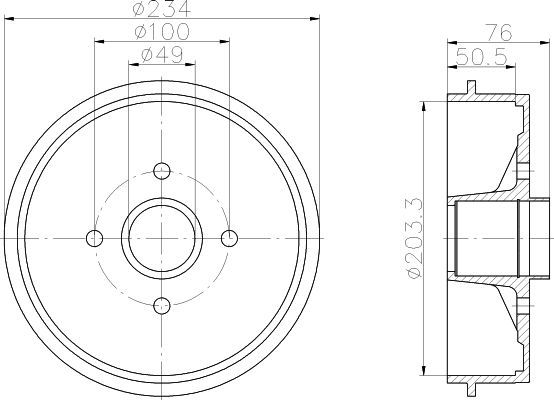 Stabdžių būgnas TEXTAR 94013600