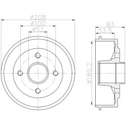 Stabdžių būgnas TEXTAR 94013800