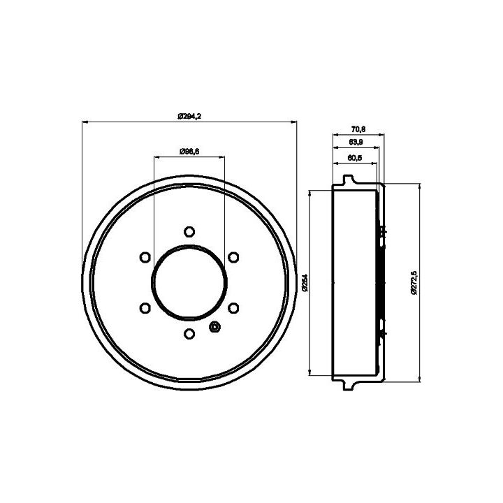Stabdžių būgnas TEXTAR 94015500